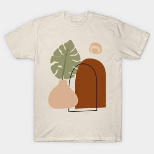 Minimal Modern  Abstract Shapes  terraccota  Warm Tones  Design T-Shirt